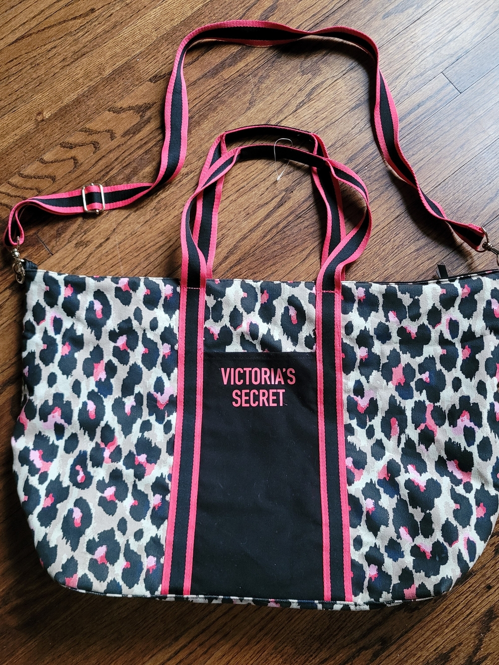 Victoria's Secret Pink Leopard Canvas Tote Bag